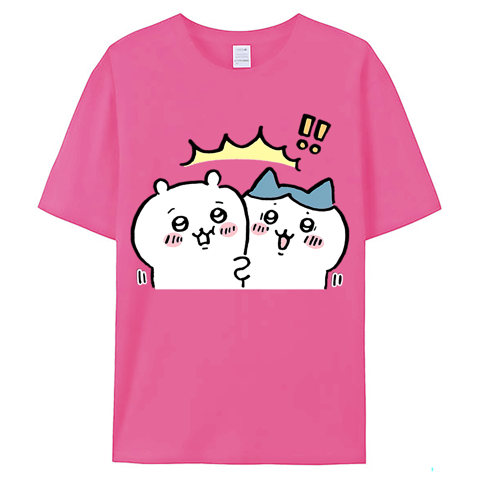 （画像用） ちいかわ ハチワレ Chii-kawa hachiware レディースカジュアルプリントTシャツ（綿100％）